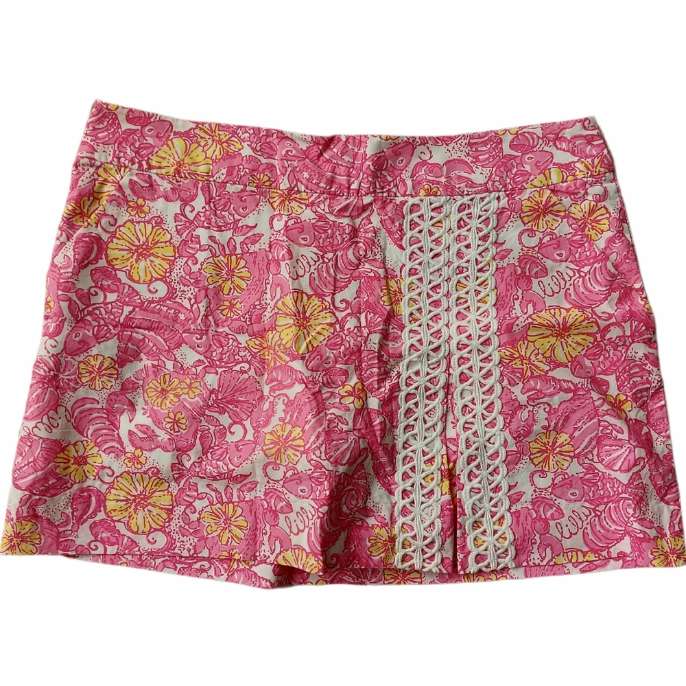 Lilily Pulitzer floral fish skort with lace detail Size 6